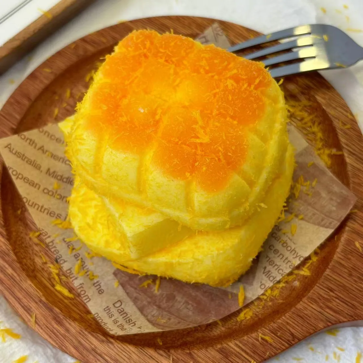 Fried Square Pineapple Bun Squishy Toy - image 1