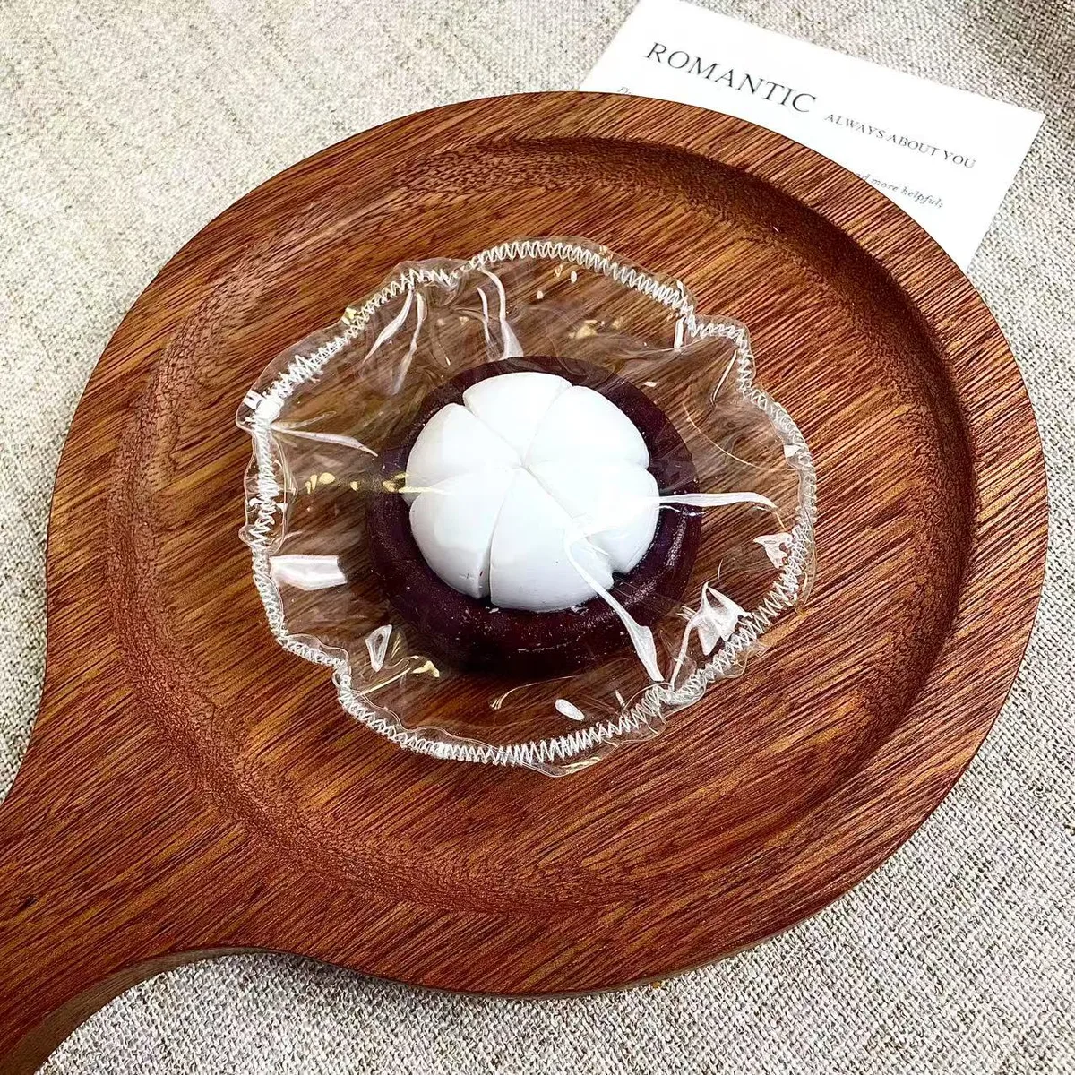 Peeled Mangosteen Squishy Toy