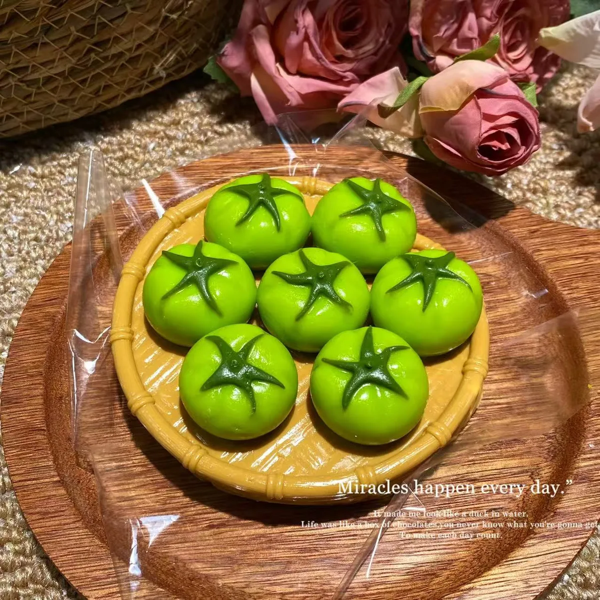 Basket of Green Tomato Squishy Toy - image 1