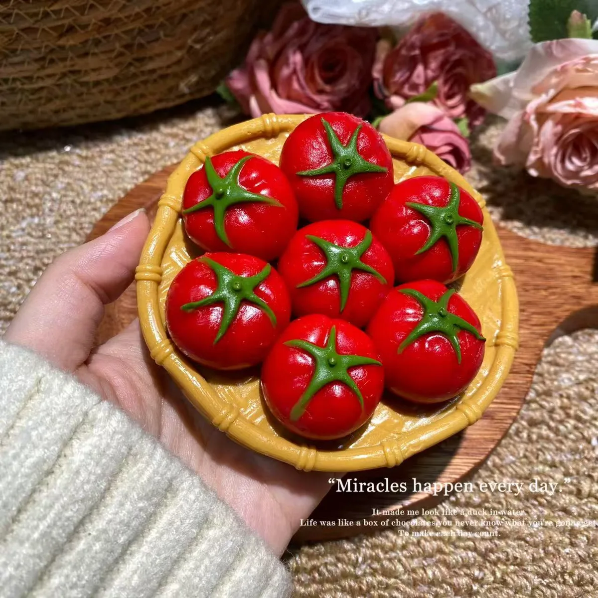 Basket of Red Tomato Squishy Toy - image 1