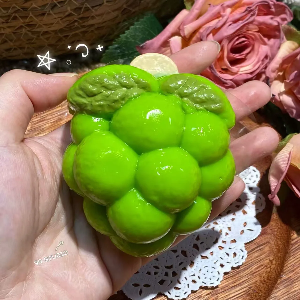 Green Grape Ice Cream Bar Squishy Toy - image 1