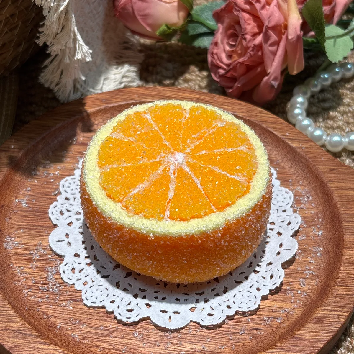Half-Cut Orange Squishy Toy - image 1